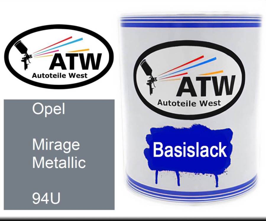 Opel, Mirage Metallic, 94U: 1L Lackdose, von ATW Autoteile West.